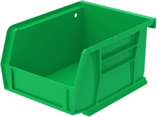 Akro-Mils 30210 AkroBins Plastic Storage Bins, 5"x4"x3", Green, 24-Pack - color: Green