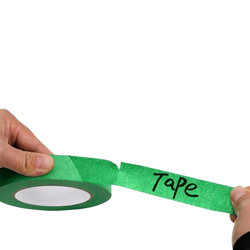 2 Pack Green Painters Tape 1 inch Wide Green Masking Tape Paint Tape Green Paper Tape 1 inch x 55 Yards x 2 Rolls (110 Yards in Total) - color: Green, size: 1 Inch (2-Pack)