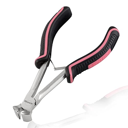 Long Reach End Cutting Pliers 5.5 Inches End Nipper Cutting Pliers Nail Puller for Zipper Install Stops Repair Kit, Wire Cutter for Jewelry Making Working In Tight Spaces Pink Tool for Women - style: End Cutting Pliers