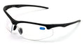 Bifocal Sport Protective Safety Glasses Bi-focal - Clear Lens Reader Reading - Ansi Z87.1 Certified (Matte Black, 1.25)