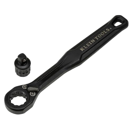 KLEIN TOOLS 65301ADP KNECT (S) Pass Through Ratchet and 1/4-Inch Socket Adapter Set, Compact and Comfortable Hand Tool, Backwards Compatible with 1/4-Inch Square Drive Sockets - size: (S) 1/4-Inch