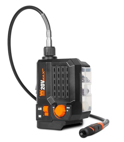 WEN 20V Max Cordless Variable Speed Rotary Tool Station with Flex Shaft and 40 Accessories (Tool Only – Battery Not Included) (20923BT) - style: Cordless (Tool-Only)