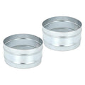 PATIKIL 8 Inch Duct Connector Coupling, 2 Pcs Galvanized Steel Straight Dryer Vent Coupler Flexible Ducting Collar Connector Round Crimped Ventilation Duct Extension for HVAC System Pipe - size: 8 Inch