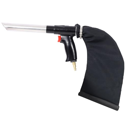 Multi-Function Hand Held Air Vacuum & Blow Gun Kit, 2-in-1 Pneumatic Cleaning Tool with Dust Bag & 5 Nozzles for Car Detailing, Workshop & Home Cleaning