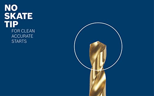 BOSCH TI2151IM 1-Piece 3/8 in. x 5 in. Titanium Nitride Coated Metal Drill Bit Impact Toughwith Impact-Rated Hex Shank for Applications in Heavy-Gauge Carbon Steels, Light Gauge Metal, Hardwood - size: 3/8 in (Pack of 2), style: Industrial