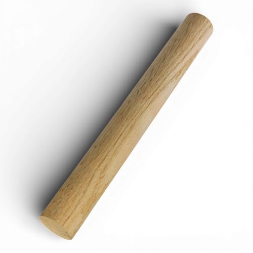 Red Oak Wooden Dowel Rod: 1-1/2 x 12 Inch (Pack of 1) - Kiln-Dried Unfinished Natural Hardwood Dowels for Crafts and Woodworking