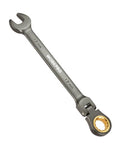 WORKPRO 13 mm Flex-Head Ratcheting Combination Wrench, Nickel Plating - size: 13 mm, style: Nickel Plating