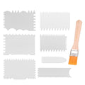 BRBASAP 7 in 1 Texture Art Tools and 1 Paint Brush Scraper Acrylic Pouring Swipe Tools for Acrylic Painting Textured Artwork Supplies Squeegee Comb Drywall Artist Accessories for Painting Projects