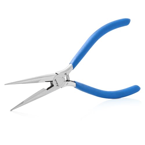 Needle Nose Pliers 6.5" Long Nose Pliers for Wire Bending, High Carbon Steel Needle Nose Plier, Serrated Jaw Pliers for Jewelry Making Electronics Repair Object Grasping Craft Making (1Pack) - size: 6.5"-1Pack