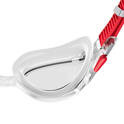 Speedo Unisex-Adult Swim Goggle Biofuse 2.0 - color: Fed Red/Silver/Clear
