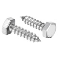 25 Pcs Hex Head Lag Screws 1/4"x1" SS 18-8 (304) Lag Bolts - color: Silver, size: 1/4"x1"