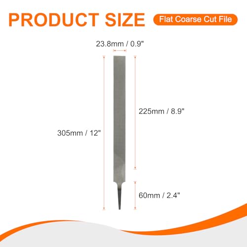 HARFINGTON 2pcs Flat Coarse Cut File 10" Double Cut Teeth High Carbon Steel Hand Rasp File without Handle for Metal Wood Deburring Removing - size: 10", style: Coarse
