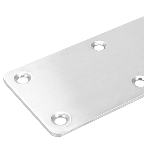 20 Pack 5-1/2 x 2 Inch Flat Mending Plates, Stainless Steel Flat Straight Brace Repair Fixing Brackets with Screws, Mending Joining Plates for Furniture Repairing, 1.9 mm Thickness - size: 20 PCS 5-1/2 x 2 In