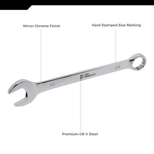 Der Erwachte 30pc Combo Wrench Set SAE Metric 1/4-1 8-22mm Storage Pouch - size: 30 Piece (Metric+Sae)