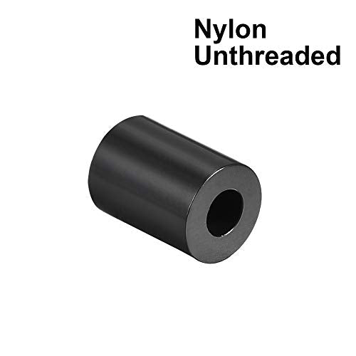 uxcell Nylon Round Spacer Washer 3.2mm ID 7mm OD 8mm Height for M3 Screws Black 100Pcs - size: 3.2mmx7mmx8mm