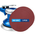 3 Pack 10 Inch PSA Sanding Discs 600 Grit Aluminum Oxide Red - size: 600 grit
