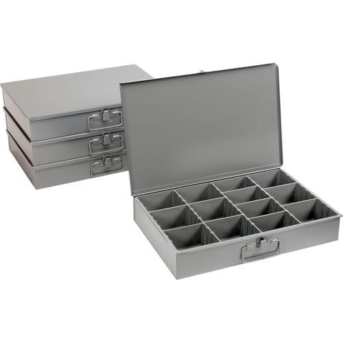Global Industrial Durham Steel Compartment Box Rack, 20"L x 15-3/4"W x 15"H