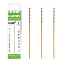 5/32 x 8 Inch Extra Long Drill Bits (3 Pack), Aircraft Drill Bit Black and Gold M2 HSS for Wood, Plastic, Thin Metal Sheet - size: 5/32 in