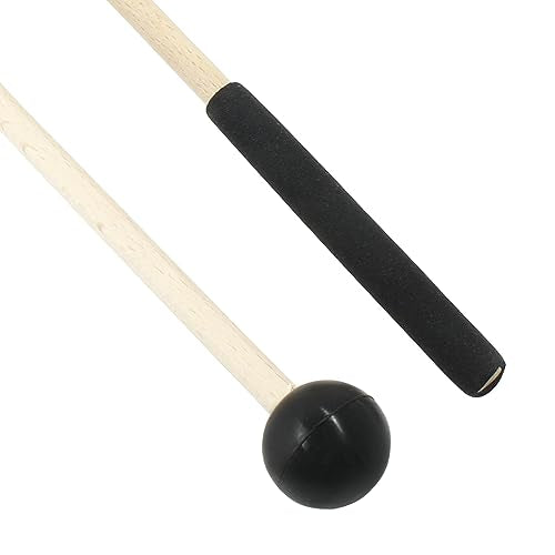 Bonsicoky 8 Inch Percussion Mallets, Black - color: Black