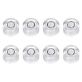 HARFINGTON 8pcs Circular Bubble Spirit Level 12x7mm Mini Round Bubble Spirit Level Little Measuring Layout Tools for TV Industrial Carpentry Picture Frame, White/Black - color: White/Black, size: 12x7mm
