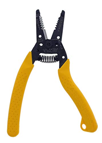 IDEAL Electrical 45-416 Premium Reflex T-6 Stripper - 14-26 AWG, Wire Stripper with Thumb Rest, Plier Nose, Slide Lock, Textured Grips - size: 14-24 AWG Solid