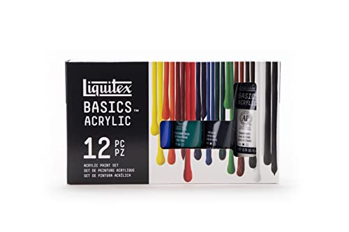 Liquitex BASICS Acrylic Paint Set, 12 x 22ml (0.74-oz) Tube Paint Set - size: 8.88 Fl Oz (Pack of 1), style: 12 x 22ml (0.74-oz)