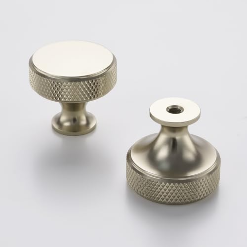 10 Pack Champagne Bronze Kitchen Cabinet Knobs Knurled Drawer Knobs Kitchen Cabinet Hardware Dresser - color: Champagne Bronze, size: Standard
