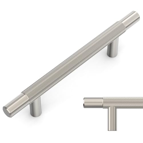 Amerdeco 10 Pack Brushed Satin Nickel Knurled Cabinet Pulls 3-3/4 Inch Hole Centers Kitchen Cabinet Handles Hardware Kitchen Handles for Cabinets Handles IH0006… - color: Brushed Satin Nickel, size: 3.75"/96MM Hole Center