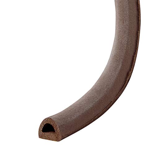 Frost King P D-Section Rubber Self-Stick Weatherseal Tape, 5/16" W, 1/4" T, 17 ft L, Brown - size: 5/16" W, 1/4" T, 17 ft L, style: D-Section, 5/16" W, 1/4" T, 17 ft L, Brown