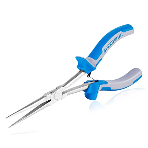 SPEEDWOX 7 Inches Long Reach Needle Nose Pliers with Serrated Jaw - style: Needle Nose Pliers with Teeth