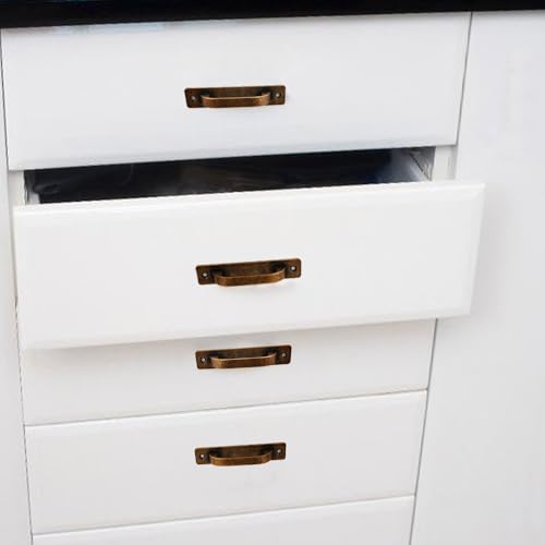 2 Pack 4 1/4 Inch 108 mm FlatCopper Cabinet Handles Aluminum Cabinet Pulls Drawer Pulls - color: FlatCopper, size: 4 1/4 Inch