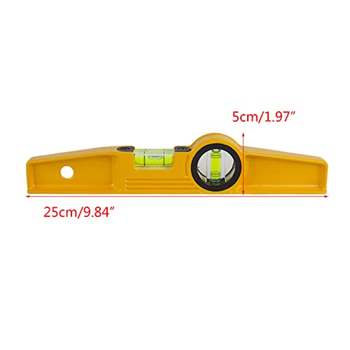 Spirit Level - 10 Inch Magnetic Box Level, 2-Different Bubble 90/180 Measuring, Shock Resistant