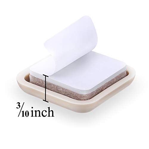 20PCS Furniture Sliders for Carpet & Hardwood Floors,1Inch OD Chair Sliders - size: 1 Inch Square