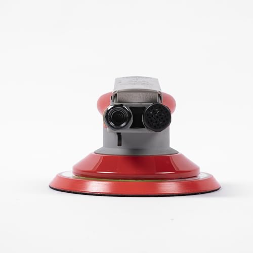 Pneumatic random orbital sander 6-inch light weight palm sander 3/16" (5 mm) diameter orbit 12000 RPM - style: 6in Non-Vacuum