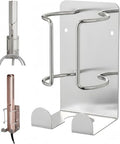 Curling Iron Holder, Stainless Steel Flat Iron Holder Wall Mount, Hair Straightener Holder for Bathroom Storage, Flat Iron Holder Wall Mount Space Saving Hair Tool Organizer Silver BANJEKT - color: Curling Iron Holder Silver