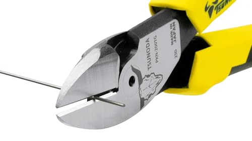 Tsunoda PKN-200TG, High-Leverage Heavy-Duty Diagonal Cutters, Wire Cutters, 8-Inch (200mm), Made in Japan - size: 8-inches Elastomer Handle