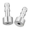 EVIL ENERGY 1/4" Weld On Hose Barb Tail Nipple On Bung Fitting Adapter Natural Aluminum 2PCS - size: 1/4 barb