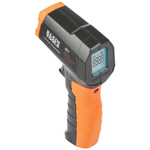 Klein Tools IR1KIT Infrared Thermometer and GFCI Receptacle Tester Kit, Non-Contact Digital Temperature Measurement and Electrical Tester - style: IR Thermometer w/GFCI Tester