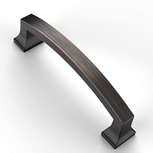 Asidrama 6 Pack 4 Inch(102mm) Hole Centers Kitchen Cabinet Handles, Oil Rubbed Bronze Cabinet Pulls Kitchen Cabinet Hardware for Cupboard Drawer Pulls - color: Oil Rubbed Bronze, size: 4" Hole Center, style: 6 Pack