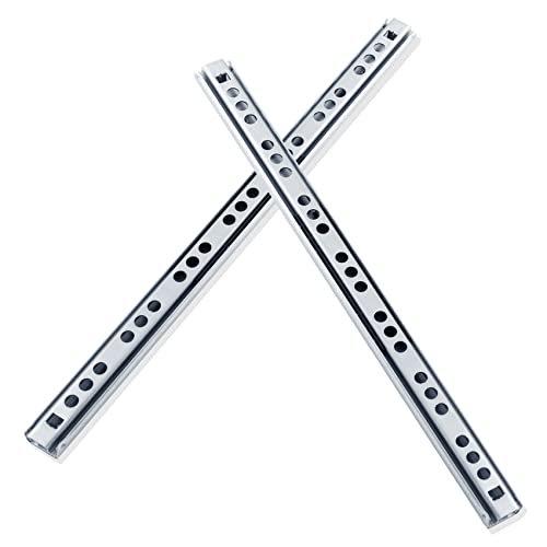 Uenhoy 1 Pair Drawer Slides 9.68" Two Way Slide Track Rail - size: 9.68"-1pair