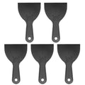 HARFINGTON 5pcs Putty Scraper 4" Width 6mm Thin Flexible Plastic Putty Knives for Taping Drywall Spreading Painting Wall Scratching - color: Black, size: 4"