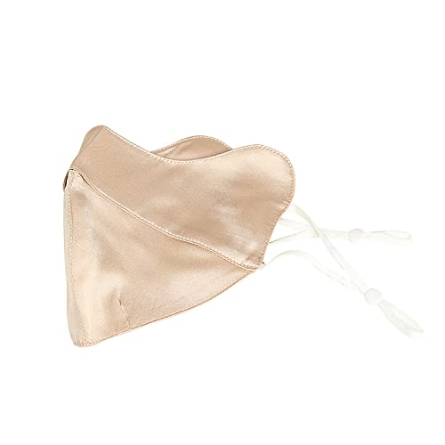 100% Mulberry Silk Lightweight Breathable Face Mouth Mask Cover Sunscreen Wind Against Dust Washed Reusable - color: Color#2