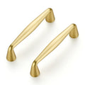 Ravinte Brushed Gold Cabinet Handles Solid Handles,3 Inch,5 Pack - color: Brushed Gold, size: 3 Inches Hole Center