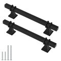 10 Pack 5 Inch Matt Black Cabinet Pulls, Stainless Steel & Zinc, Modern Kitchen Cabinet Hardware - color: Black, size: 5 inch (128mm) Hole Center Pull