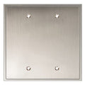 Henne Bery Soft Modern Decorative Wall Plate Switch Plate Outlet Cover (Double Blank, Satin Nickel) - style: Double Blank