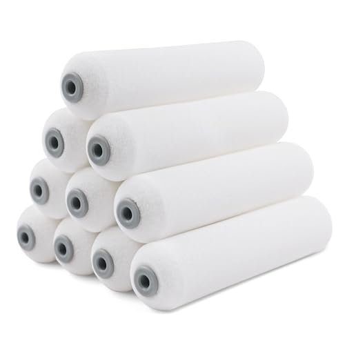 ROLLINGDOG 6 inch Paint Roller Covers Paint Roller Sleeves - color: 10PC foam roller covers