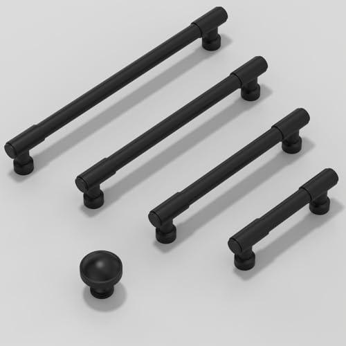 10 Pack Matte Black Cabinet Pulls 3.75 Inch(96mm) Kitchen Cabinet Handles Cabinet Hardware for Drawer Pulls - color: Matte Black, size: 3.75" Hole Center