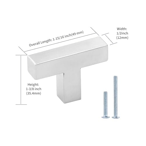 Goldenwarm 5 Pack Brushed Nickel Cabinet Knobs，Single Hole Drawer Knobs - color: Brushed Nickel, size: Single Hole