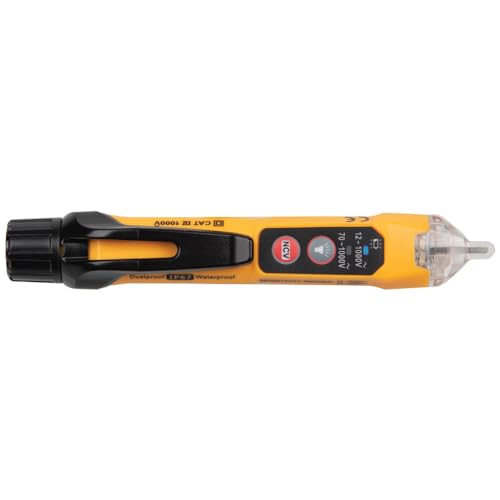 Klein Tools NCVT3P Dual Range Non Contact Voltage Tester, 12 - 1000V AC Pen, Flashlight, Audible and Flashing LED Alarms, Pocket Clip - size: Dual Range NCVT