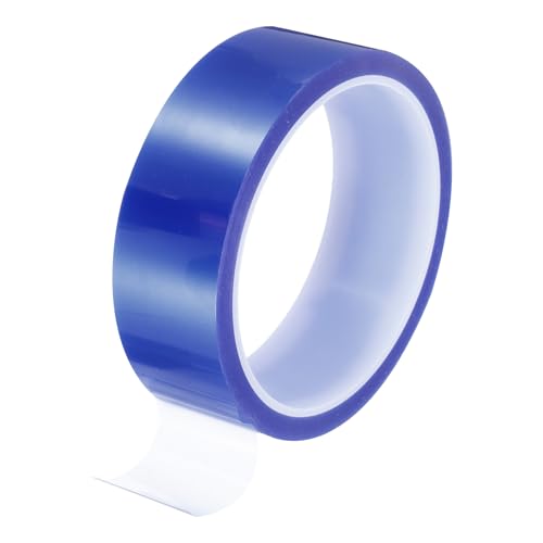 uxcell Blue Heat Tape, 1 Roll 30mmx33m 108ft High Temperature Heat Resistant Tape for Sublimation,Heat Vinyl Press,Heat Transfer, Circuit Board, No Residue - color: Blue, size: 30mmx33m